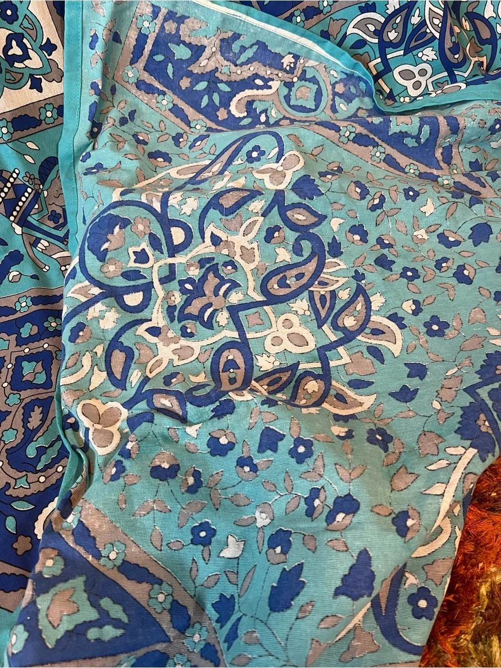 MT Teal Medallion Tapestry